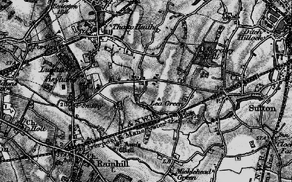 Old map of Lea Green in 1896
