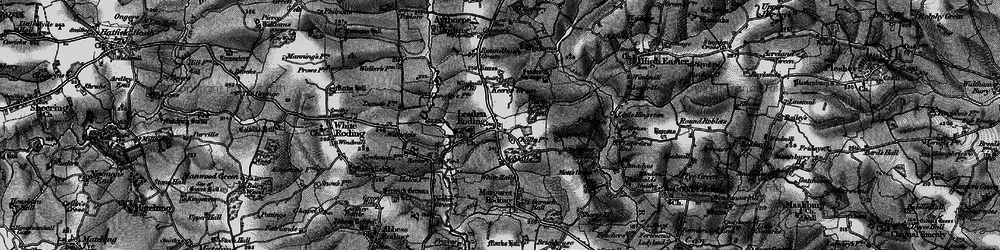 Old map of Leaden Roding in 1896