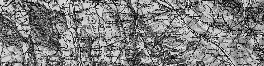 Old map of Barlaston Common in 1897