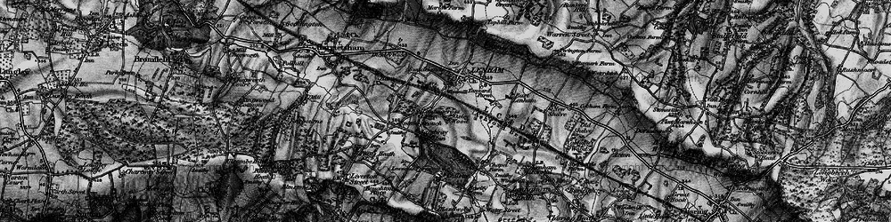 Old map of Leadingcross Green in 1895