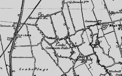Old map of Leake Ings in 1898