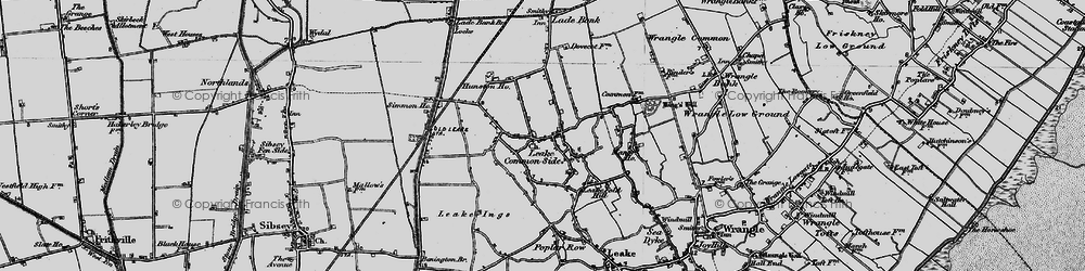Old map of Leake Ings in 1898