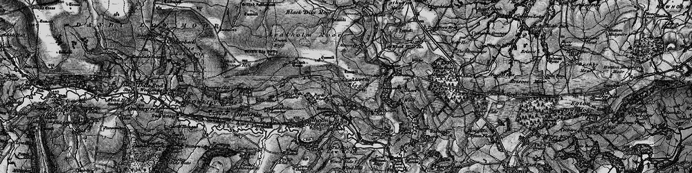 Old map of Black Dyke Moor in 1898