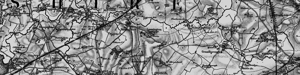 Old map of Leamington Hastings in 1898