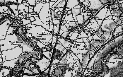 Old map of Leamside in 1898