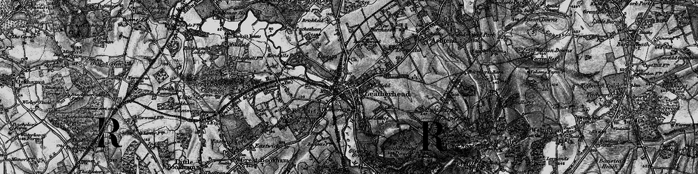 Old map of Leatherhead in 1896