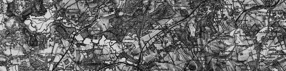 Old map of Leatherhead Common in 1896
