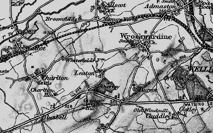 Old map of Overley in 1899