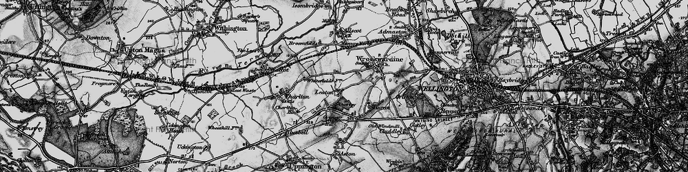 Old map of Overley in 1899