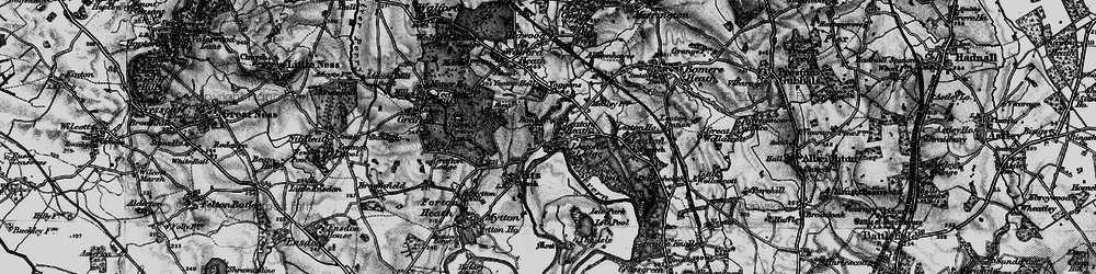 Old map of Yeaton Peverey in 1899