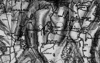 Old map of Leaves Green in 1895