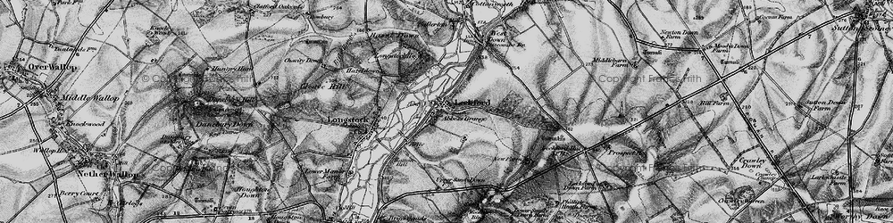 Old map of Leckford Abbas in 1895