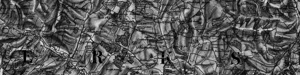 Old map of Leckhampstead in 1895