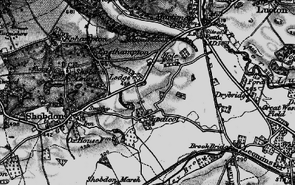 Old map of Ledicot in 1899