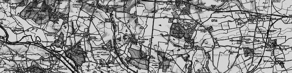 Old map of Ledston Luck in 1896