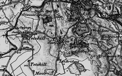 Old map of Lee Bridges in 1897