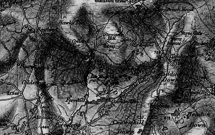 Old map of Blackaton Cross in 1898