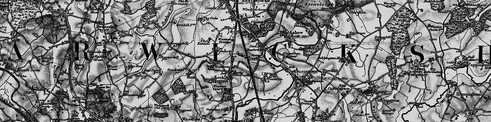 Old map of Woodcote in 1898