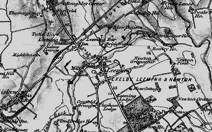 Old map of Leeming Lodge in 1897