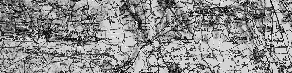 Old map of Leases Grange in 1897