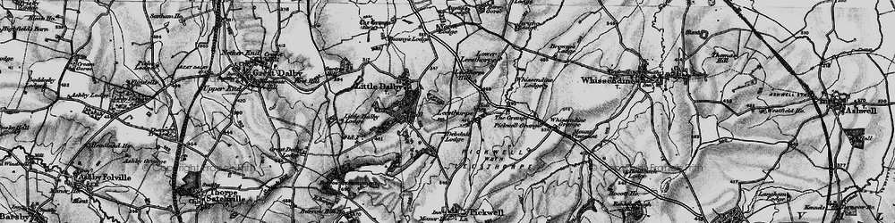 Old map of Leesthorpe Hill in 1899