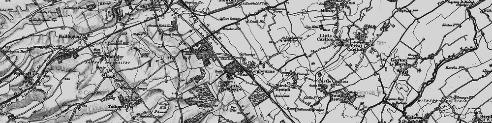 Old map of Legbourne in 1899