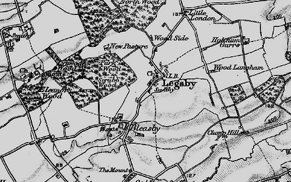 Old map of Wood Langham in 1899