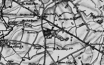 Old map of Leicester Grange in 1899