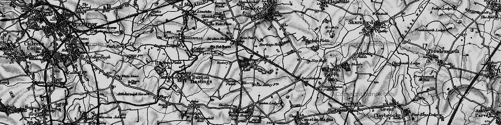 Old map of Leicester Grange in 1899