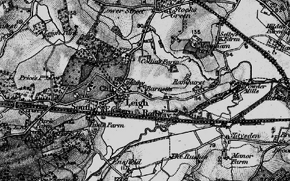 Old map of Leigh in 1895