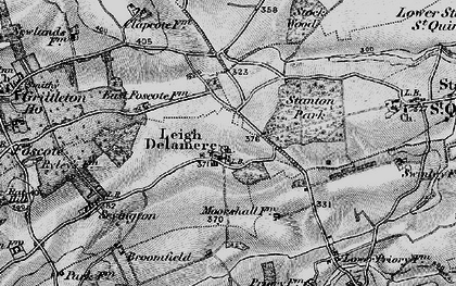 Old map of Leigh Delamere in 1898
