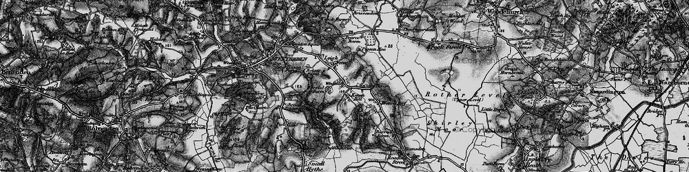 Old map of Leigh Green in 1895