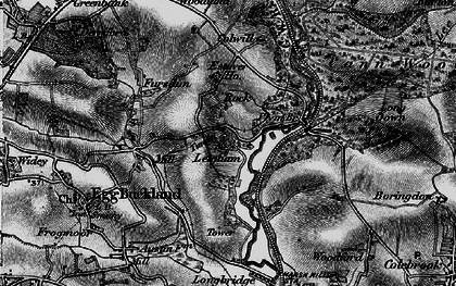 Old map of Plym Bridge in 1898