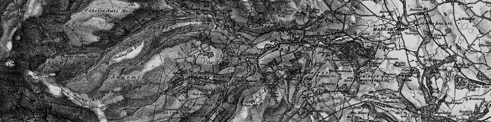 Old map of Arnagill Crags in 1897