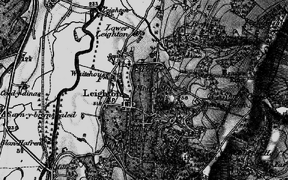 Old map of Leighton in 1899