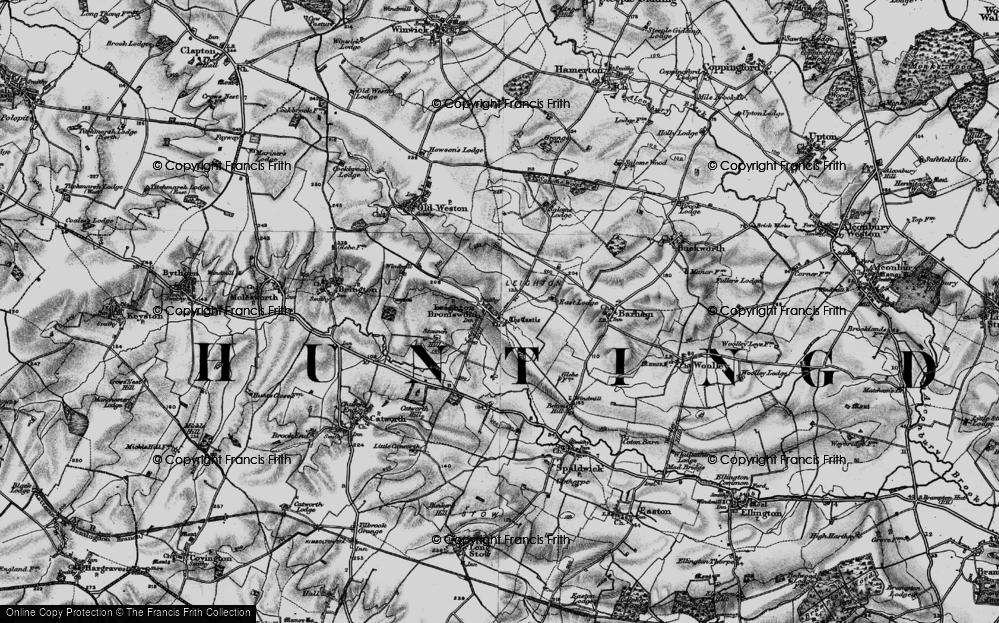 Old Map of Leighton Bromswold, 1898 in 1898