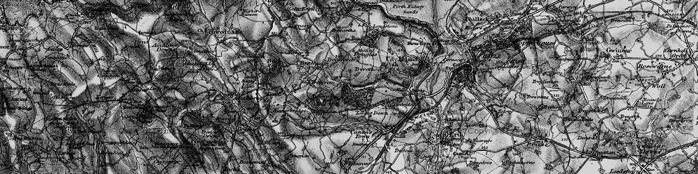 Old map of Lelant Downs in 1896