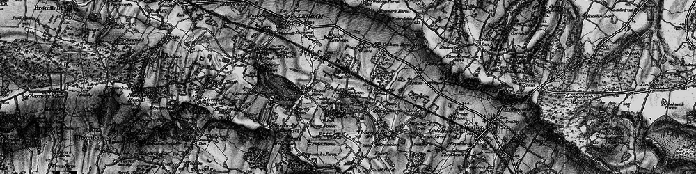 Old map of Lenham Forstal in 1895