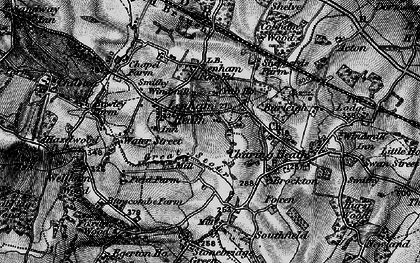 Old map of Lenham Heath in 1895