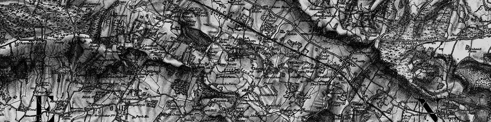 Old map of Lenham Heath in 1895
