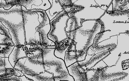 Old map of Lenton in 1895