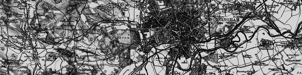 Old map of Lenton in 1899