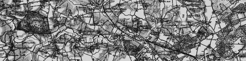 Old map of Lenwade in 1898