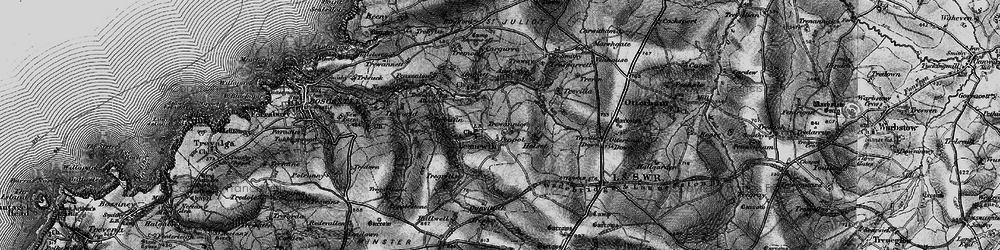 Old map of Lesnewth in 1895