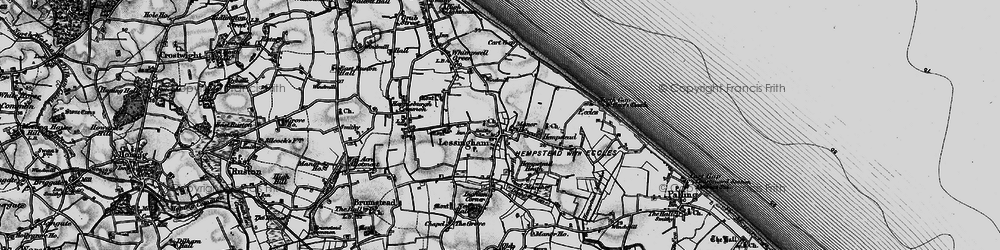 Old map of Lessingham in 1898