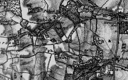 Old map of Letwell in 1895