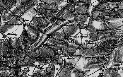Old map of Levens Green in 1896