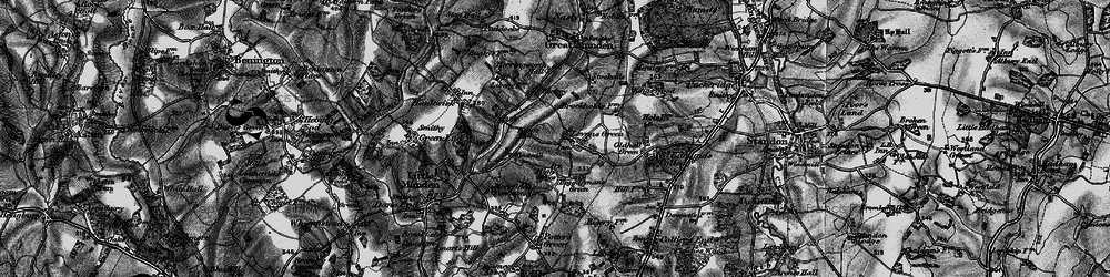 Old map of Levens Green in 1896