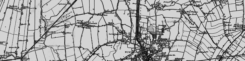 Old map of Leverington in 1898