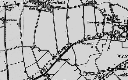 Old map of Leverington Common in 1898